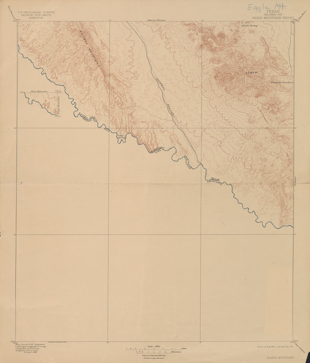 Eagle Mountain 1896, USGS