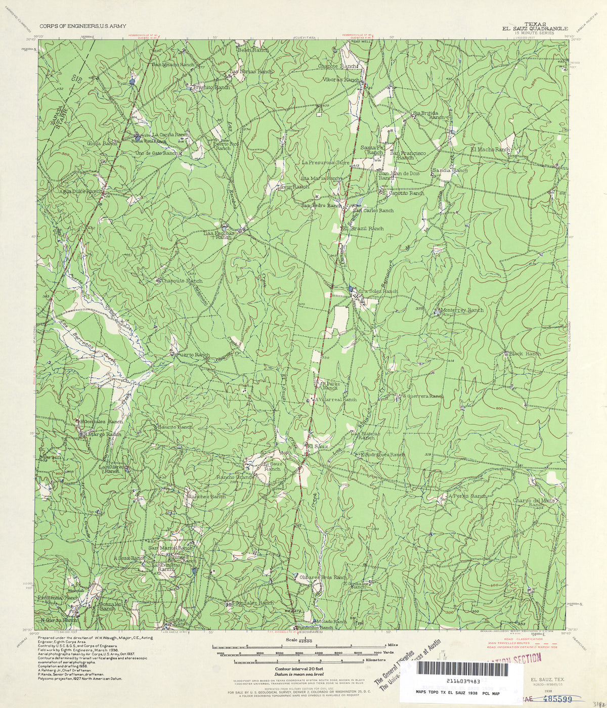 El Sauz 1938, US Army Corps of Engineers