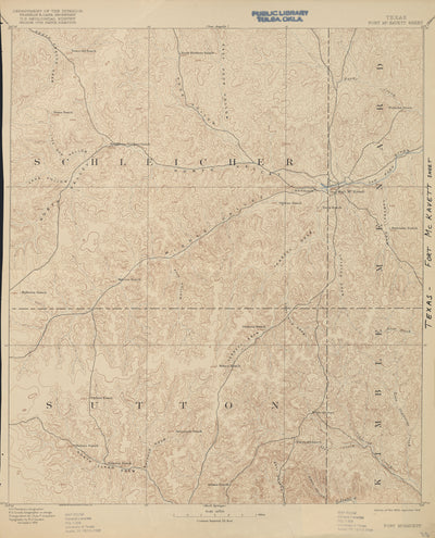 Fort Mckavett 1891, USGS