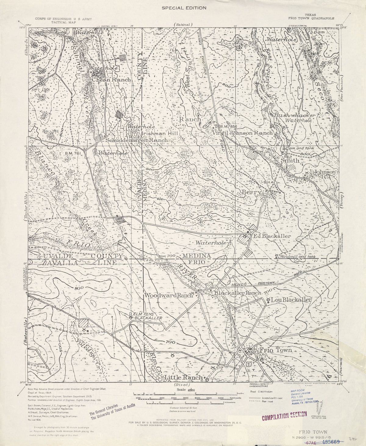 Frio Town 1928, US Army Corps of Engineers