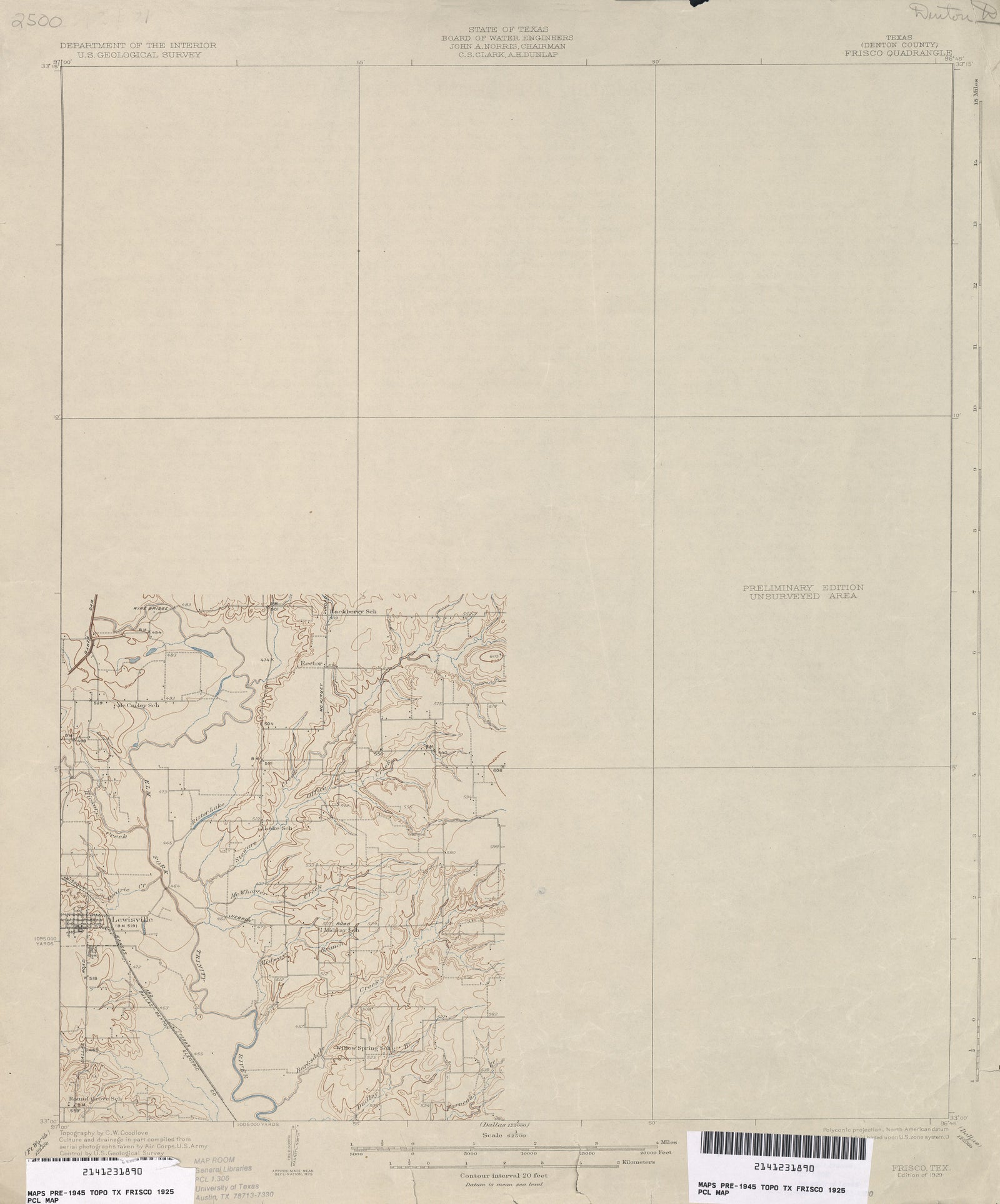 Frisco 1925, USGS