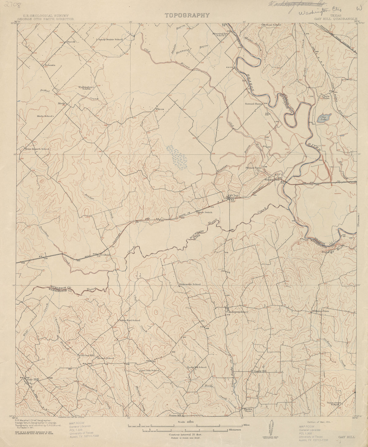 Gay Hill 1911, USGS