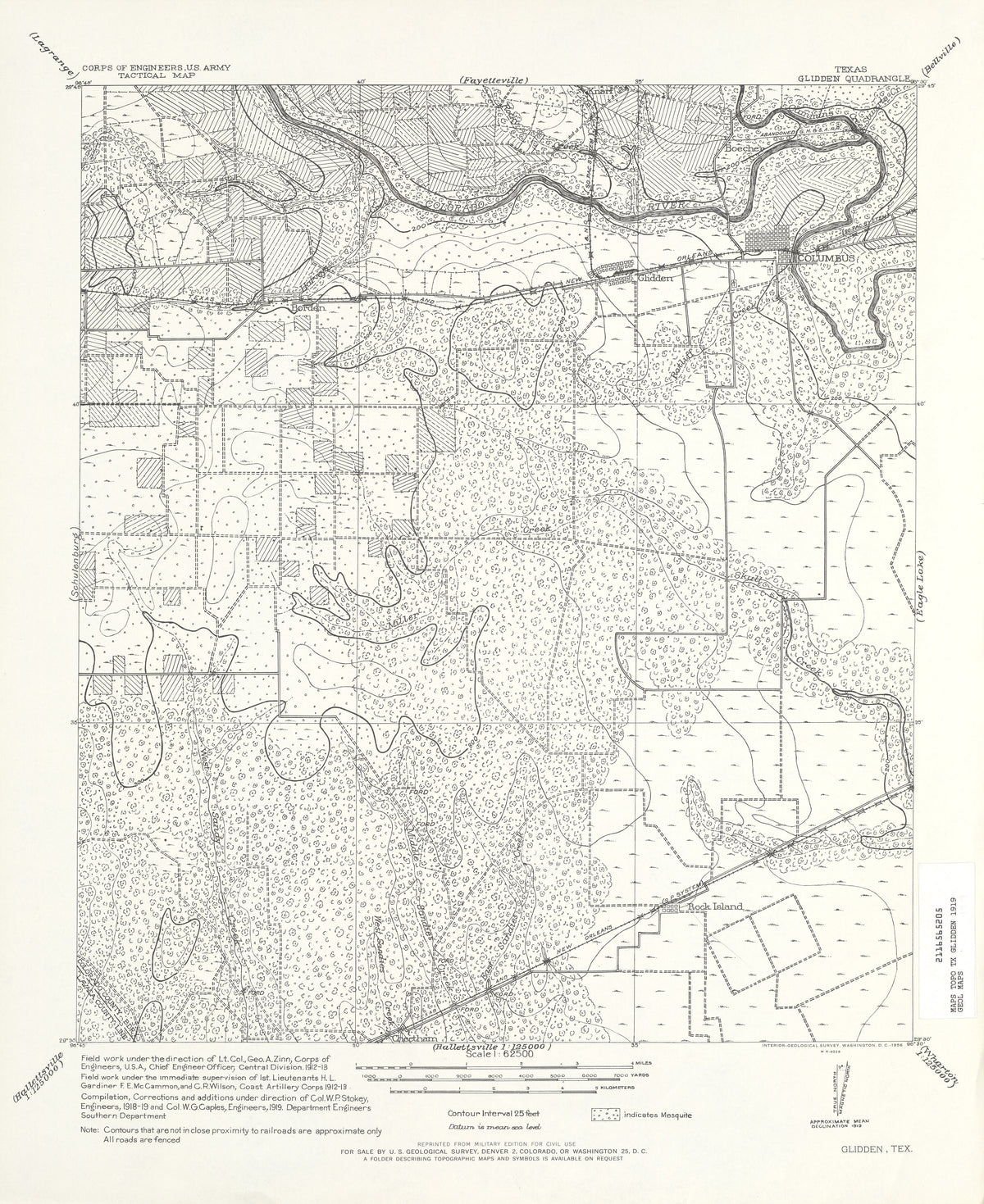 Glidden 1919, US Army Corps of Engineers
