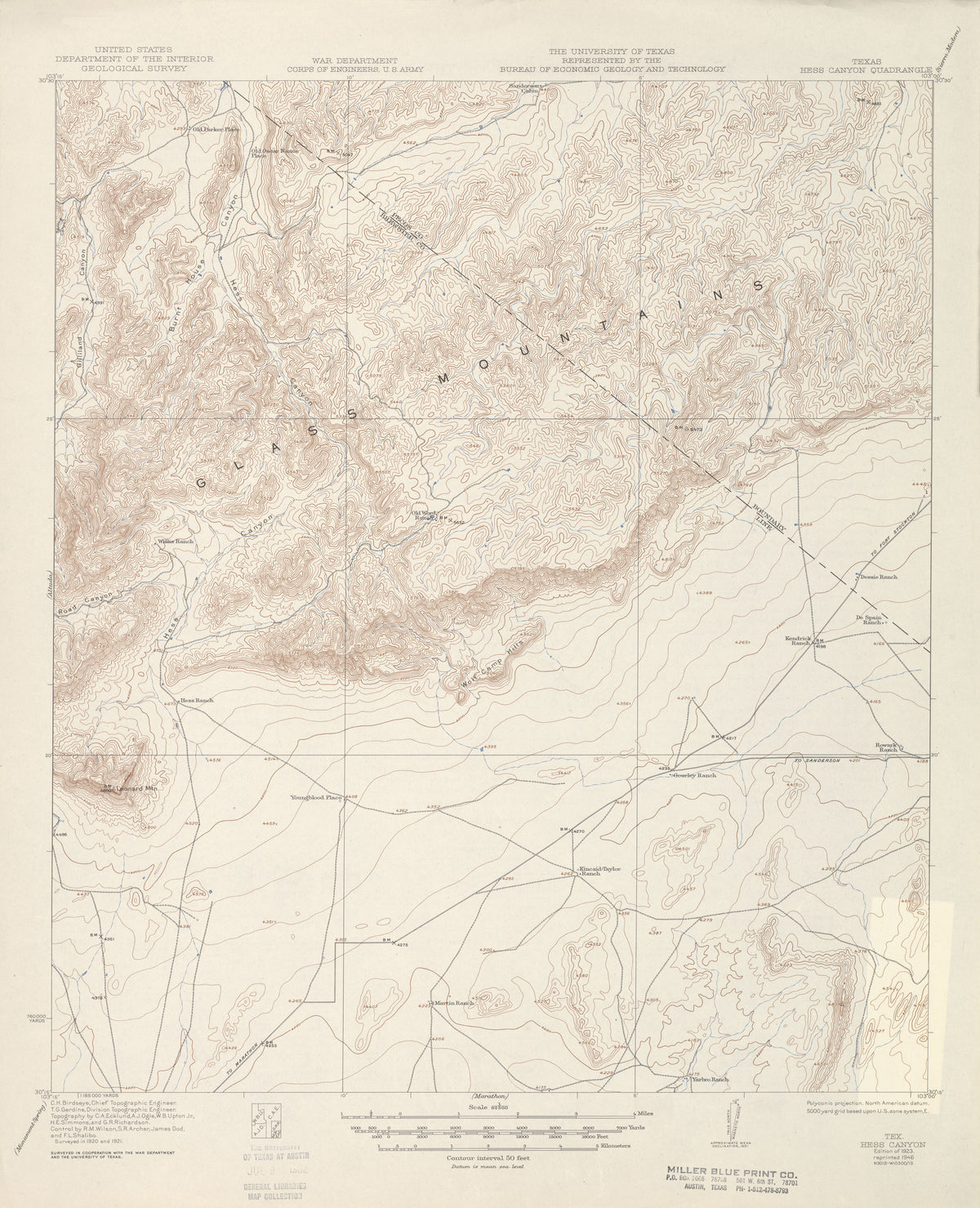 Hess Canyon 1921, USGS