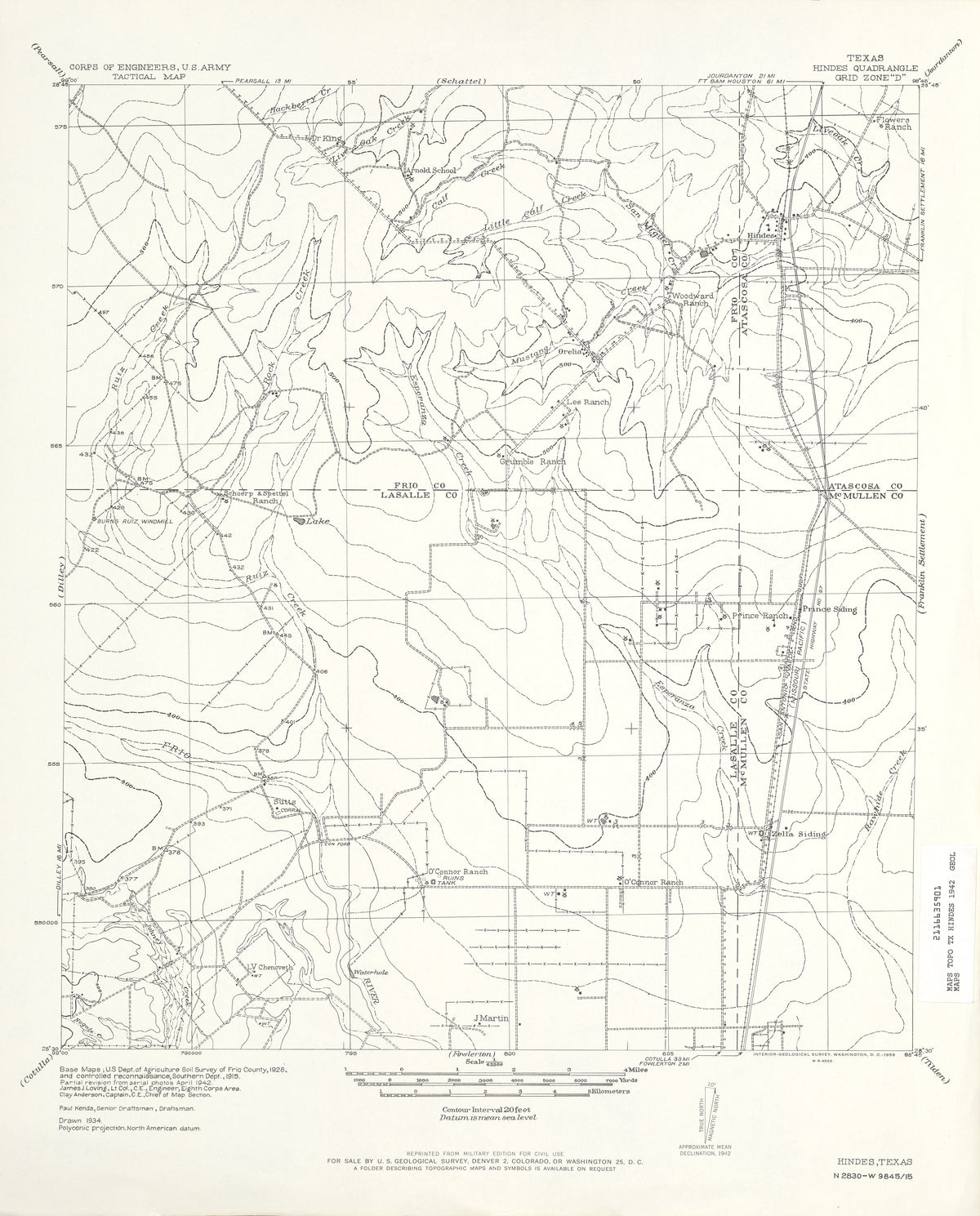 Hindes 1942, US Army Corps of Engineers
