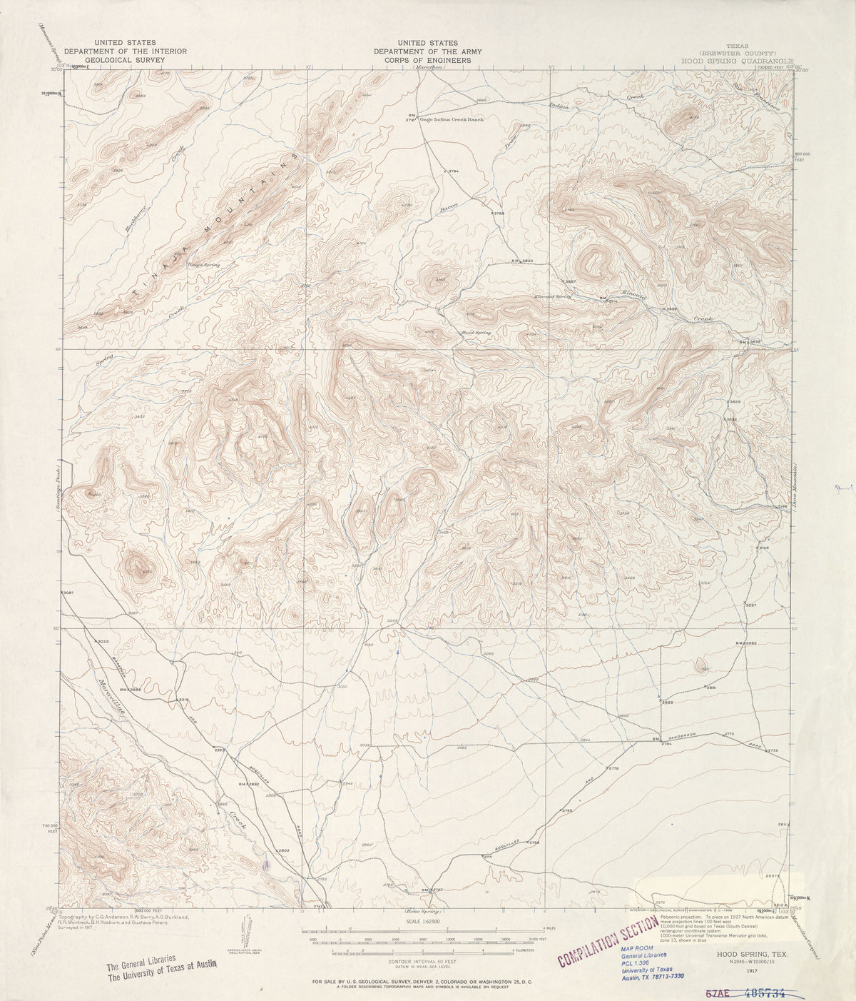 Hood Spring 1917, USGS