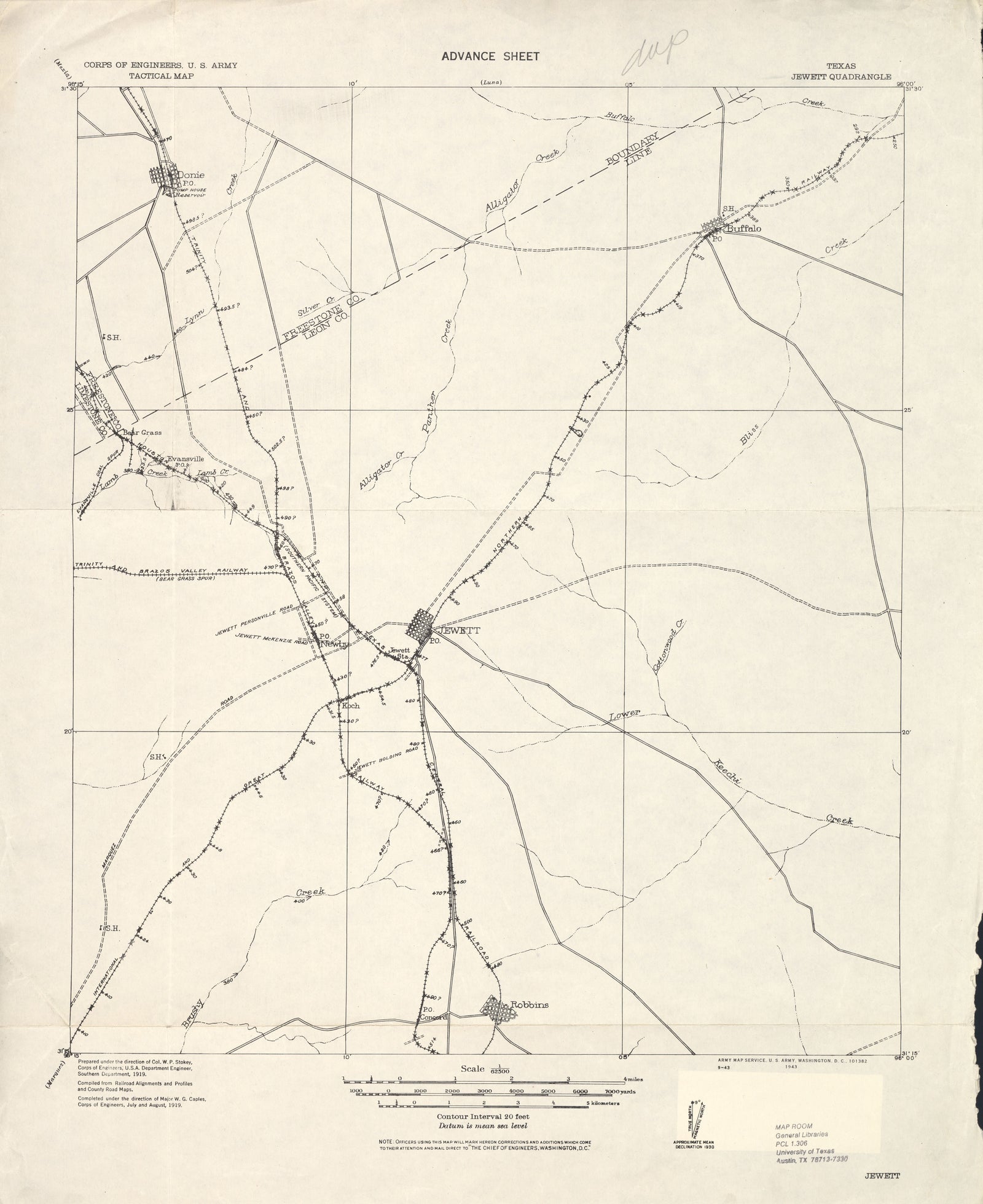 Jewett 1919, US Army Corps of Engineers