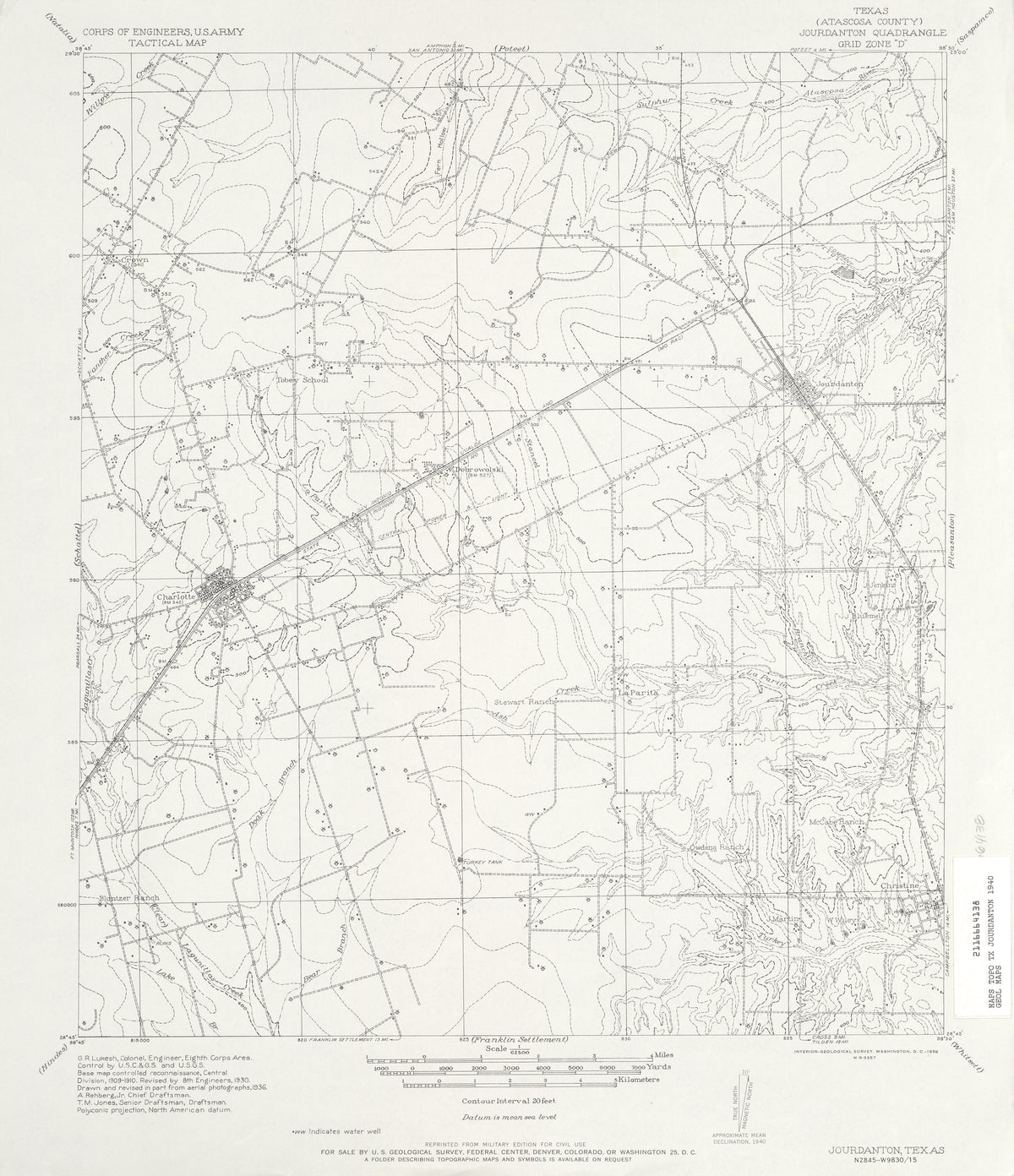 Jourdanton 1936, US Army Corps of Engineers