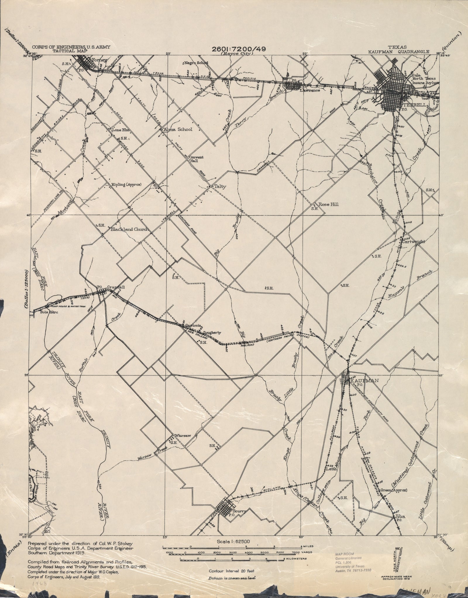 Kaufman 1919, US Army Corps of Engineers