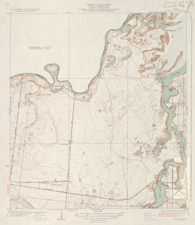 La Leona 1930, USGS