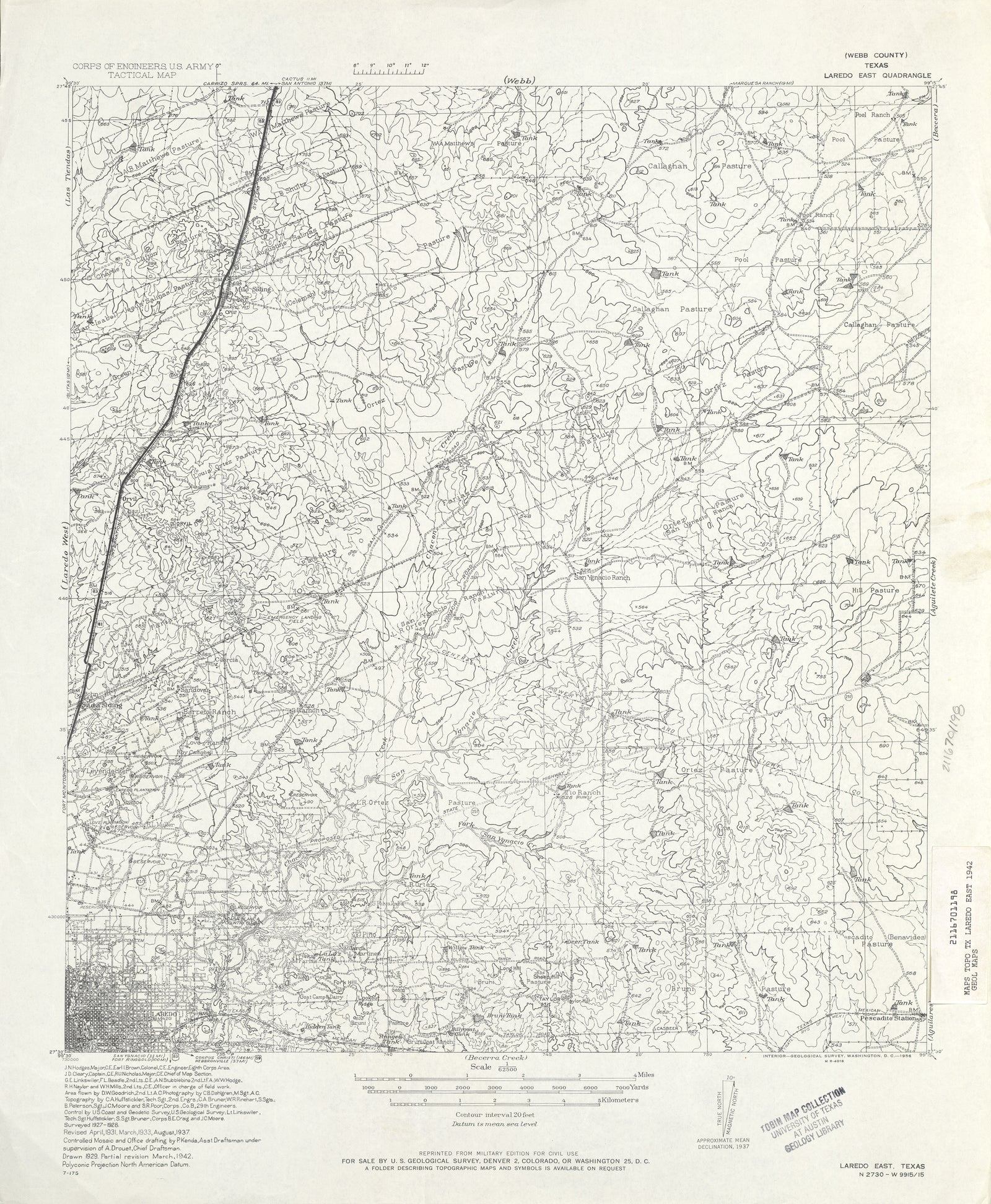 Laredo East 1942, US Army Corps of Engineers