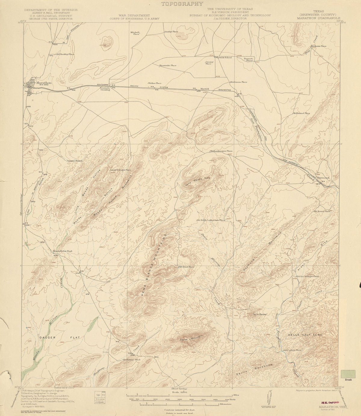 Marathon 1920, USGS