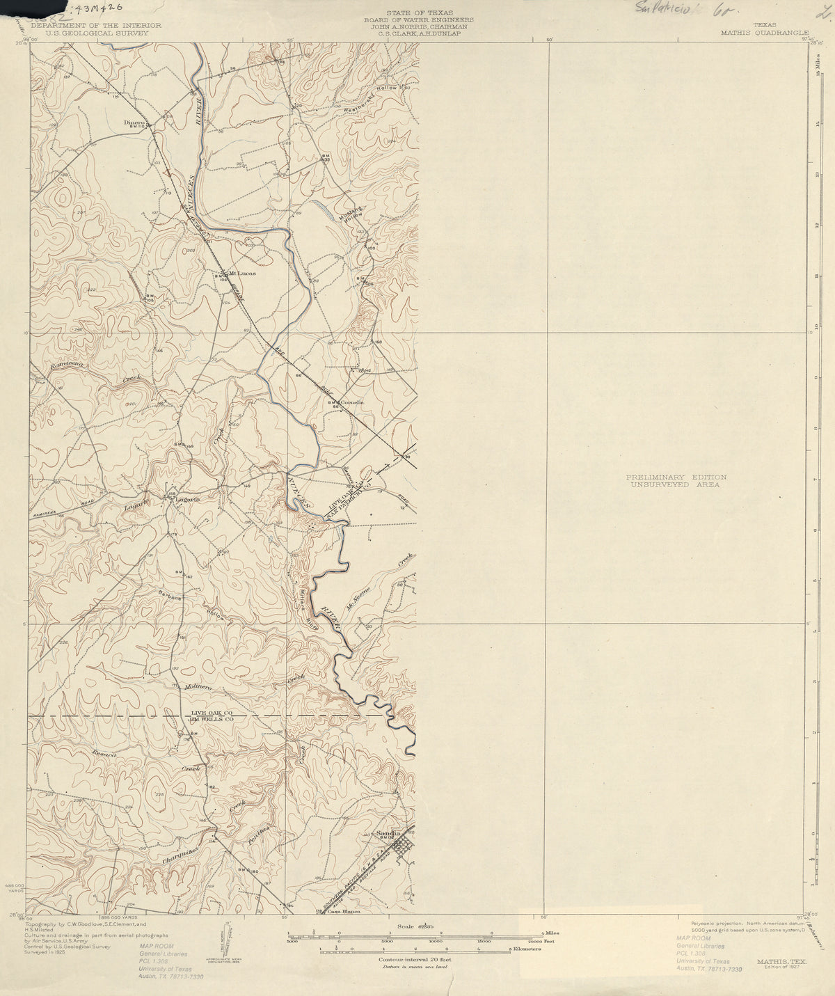 Mathis 1925, USGS