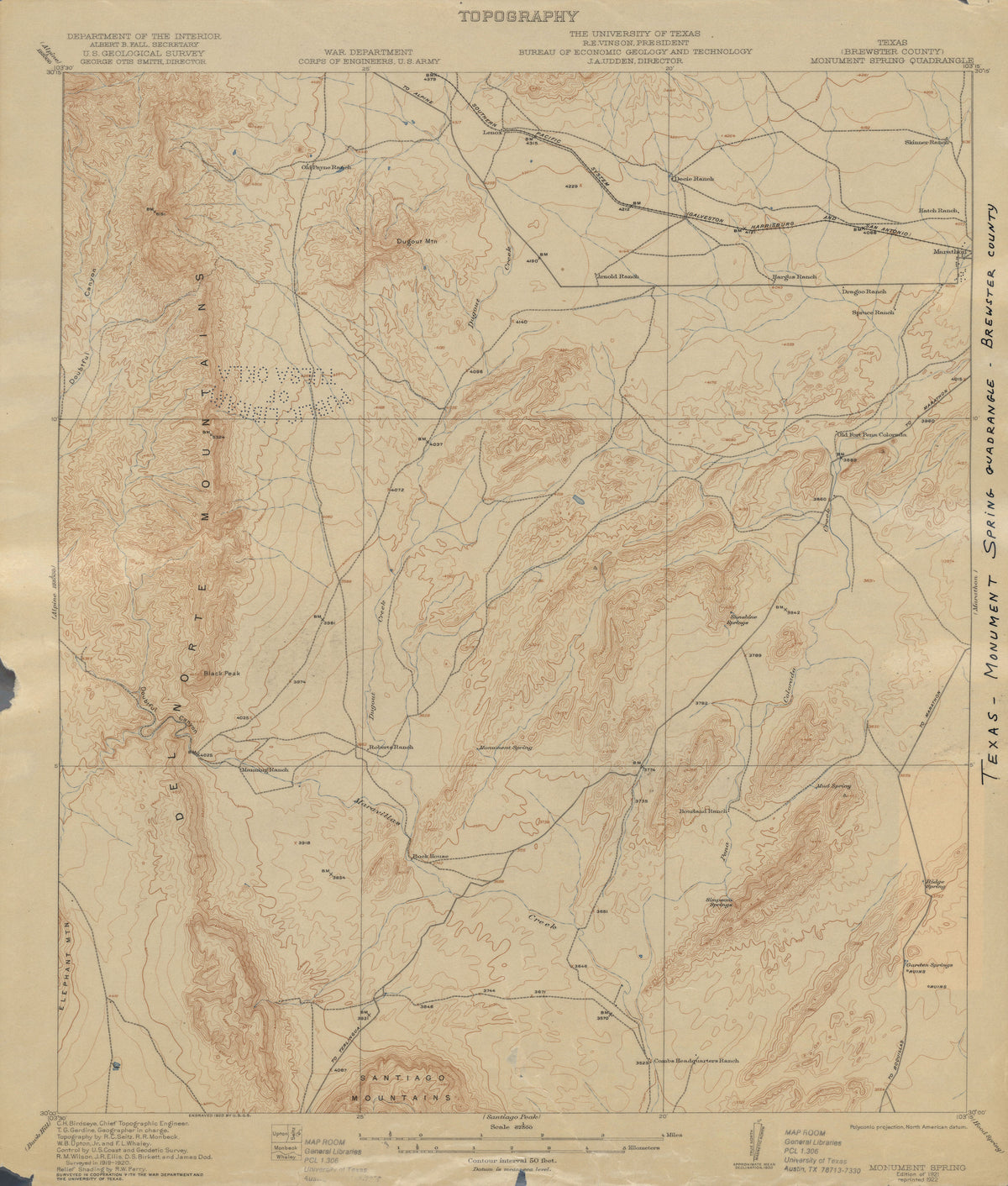 Monument Spring 1920, USGS