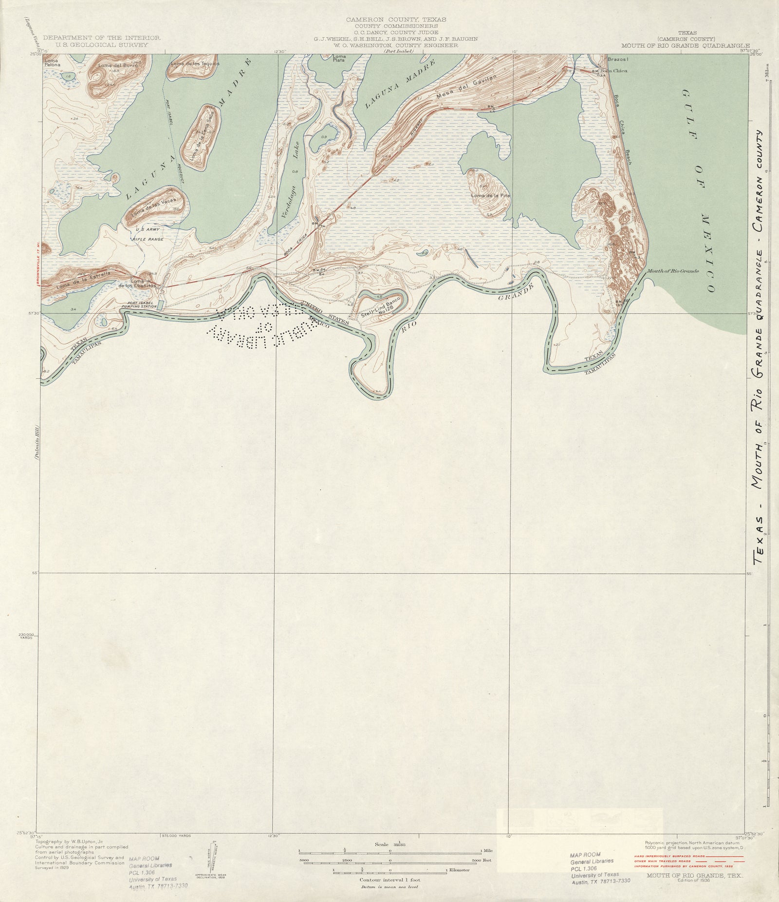 Mouth Of Rio Grande 1929, USGS