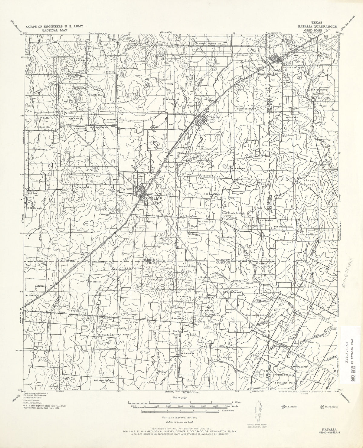 Natalia 1942, US Army Corps of Engineers