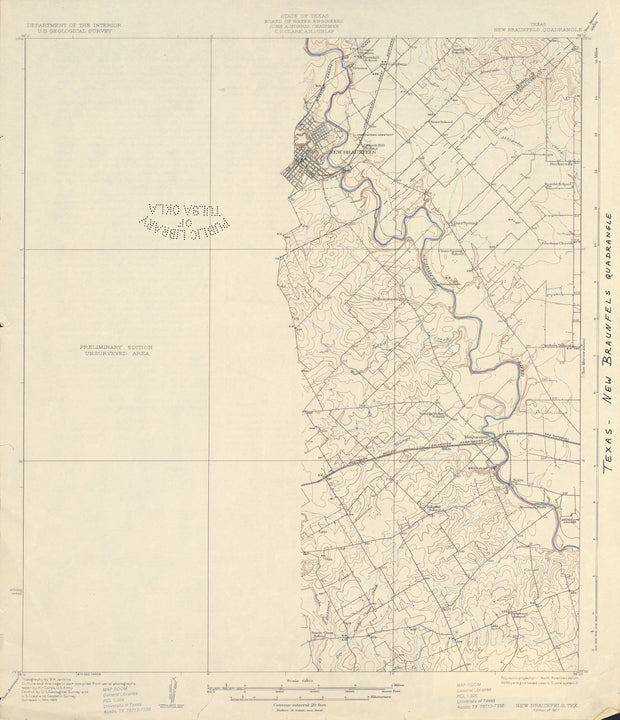 New Braunfels 1925, USGS