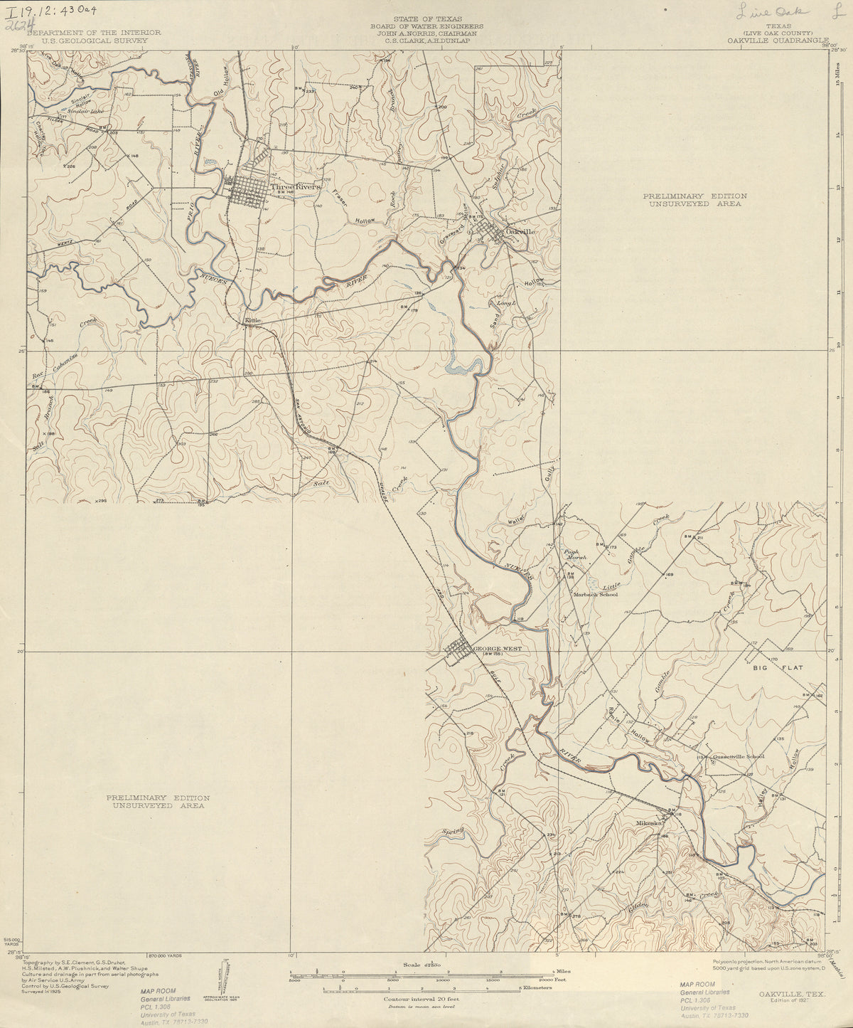 Oakville 1925, USGS