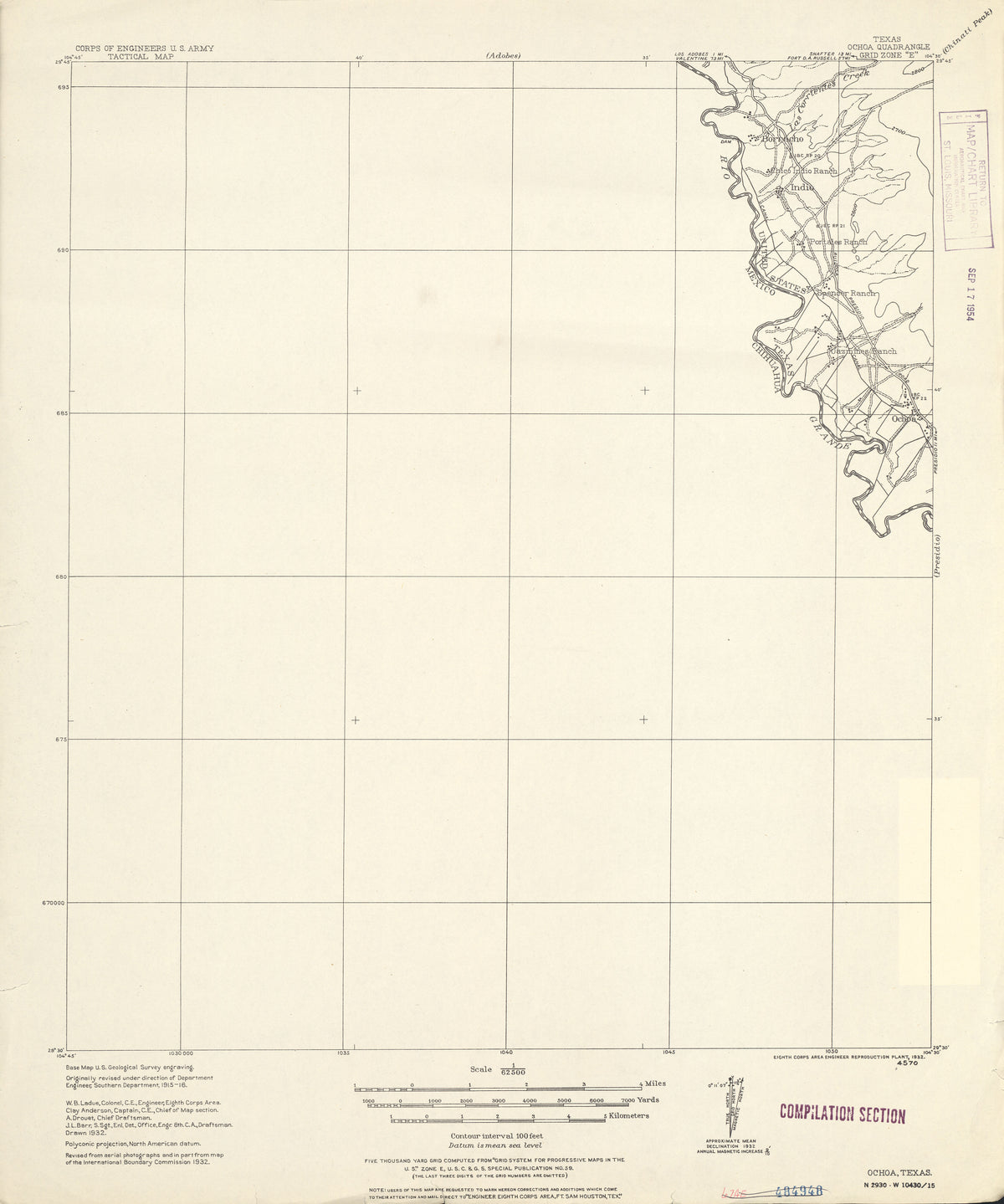 Ochoa 1932, US Army Corps of Engineers