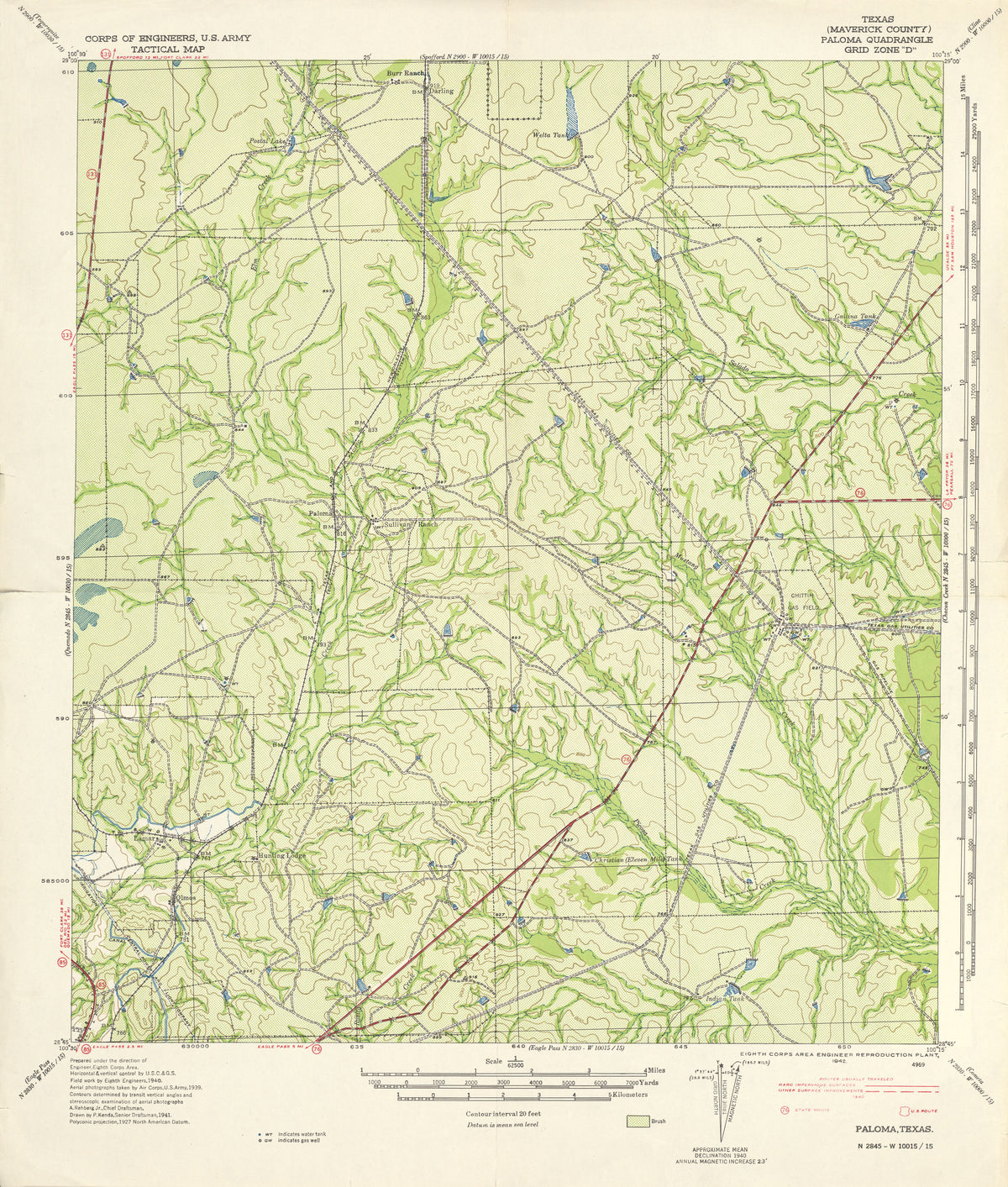 Paloma 1941, US Army Corps of Engineers