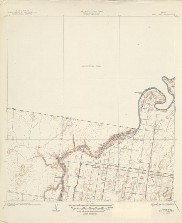 Paso Real 1929, USGS