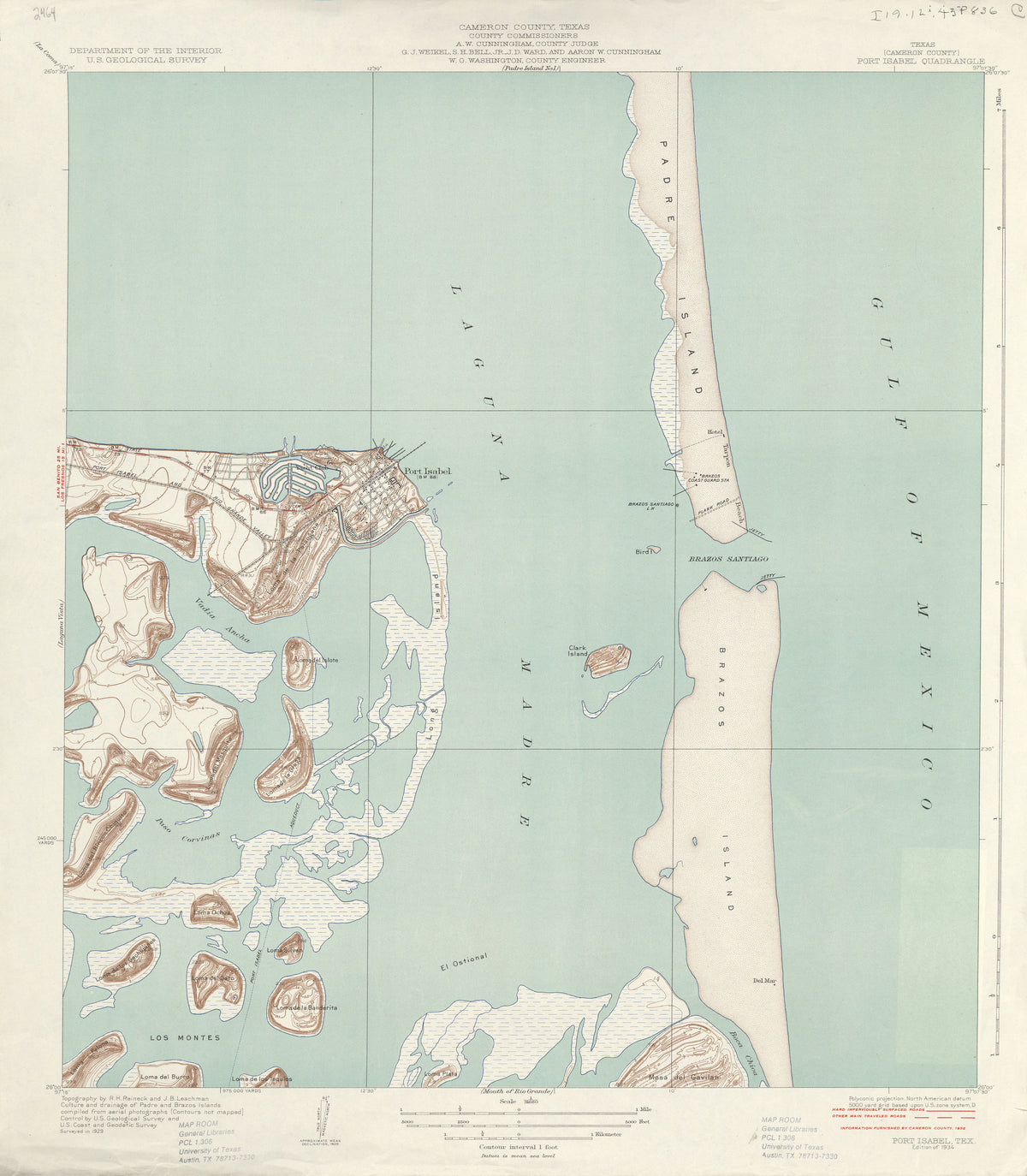 Port Isabel 1929, USGS