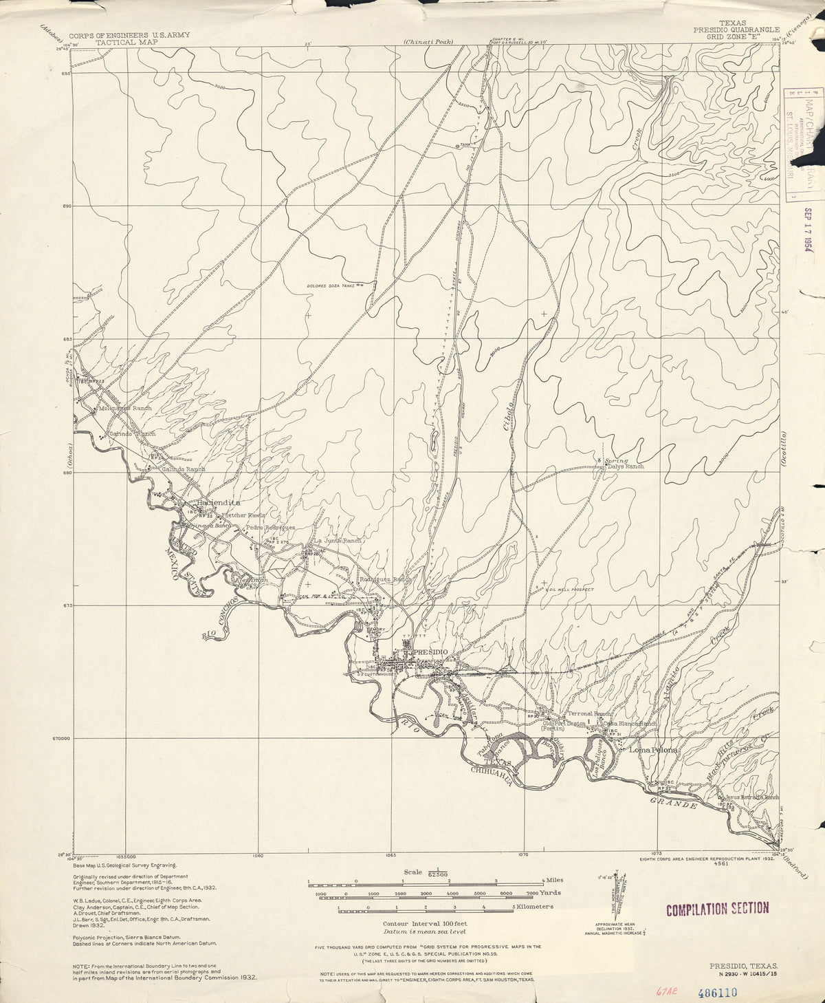 Presidio 1932, US Army Corps of Engineers