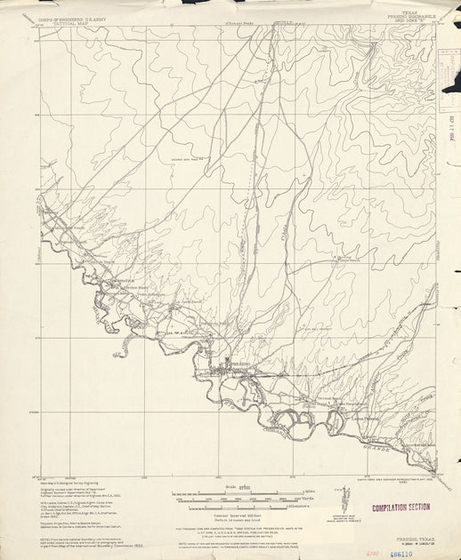 Presidio County Texas historical topographic Map Texas Map Store