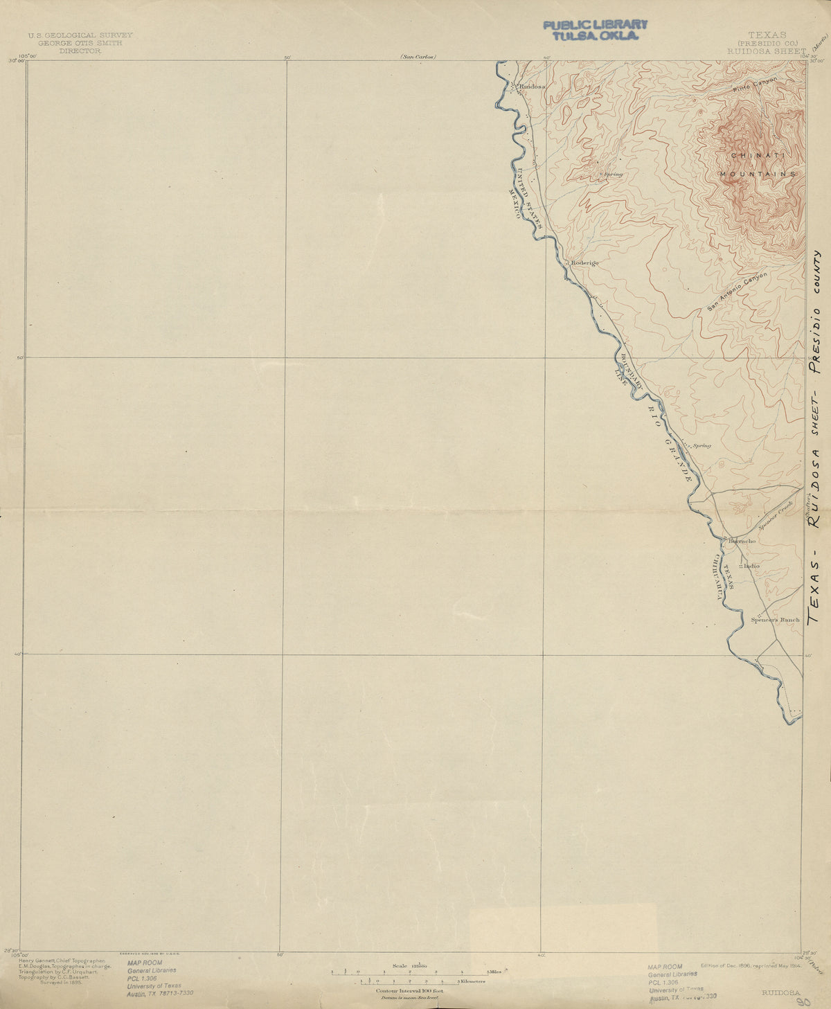 Ruidosa 1895, USGS
