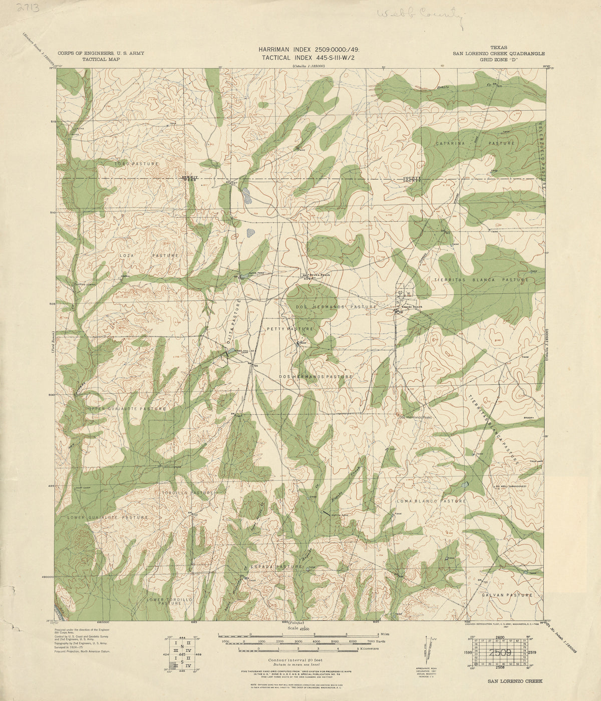 San Lorenzo Creek 1925, US Army Corps of Engineers