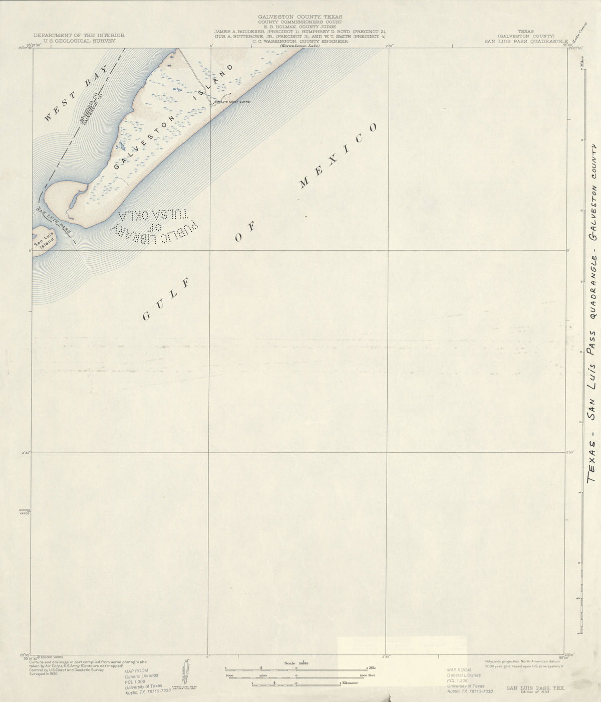 San Luis Pass 1930, USGS