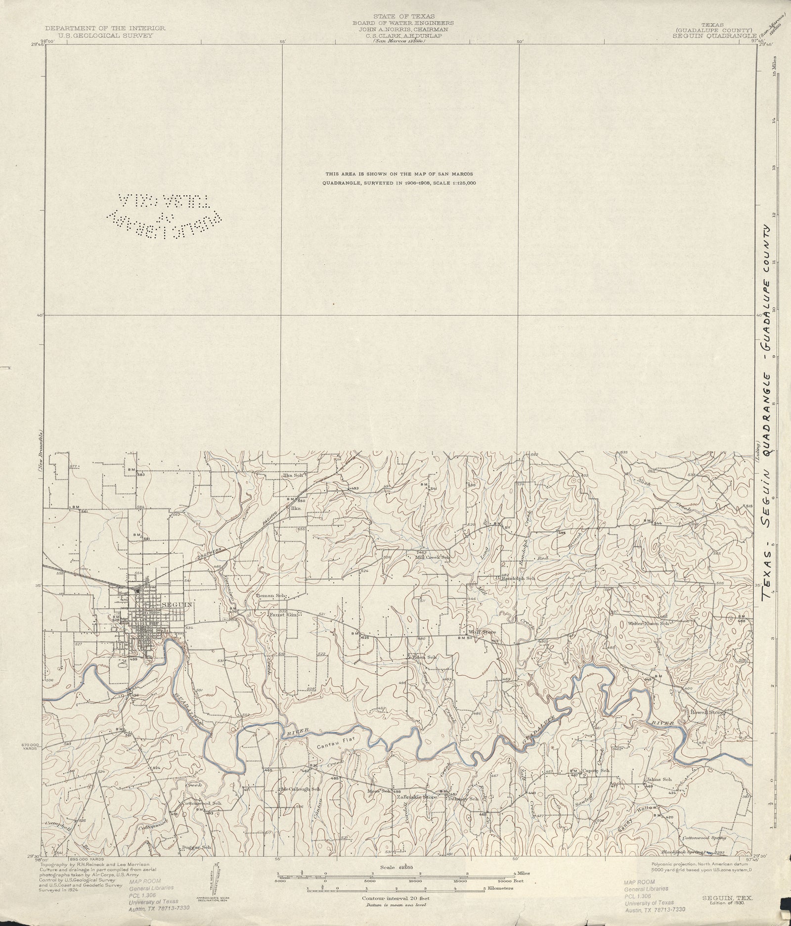 Seguin 1924, USGS
