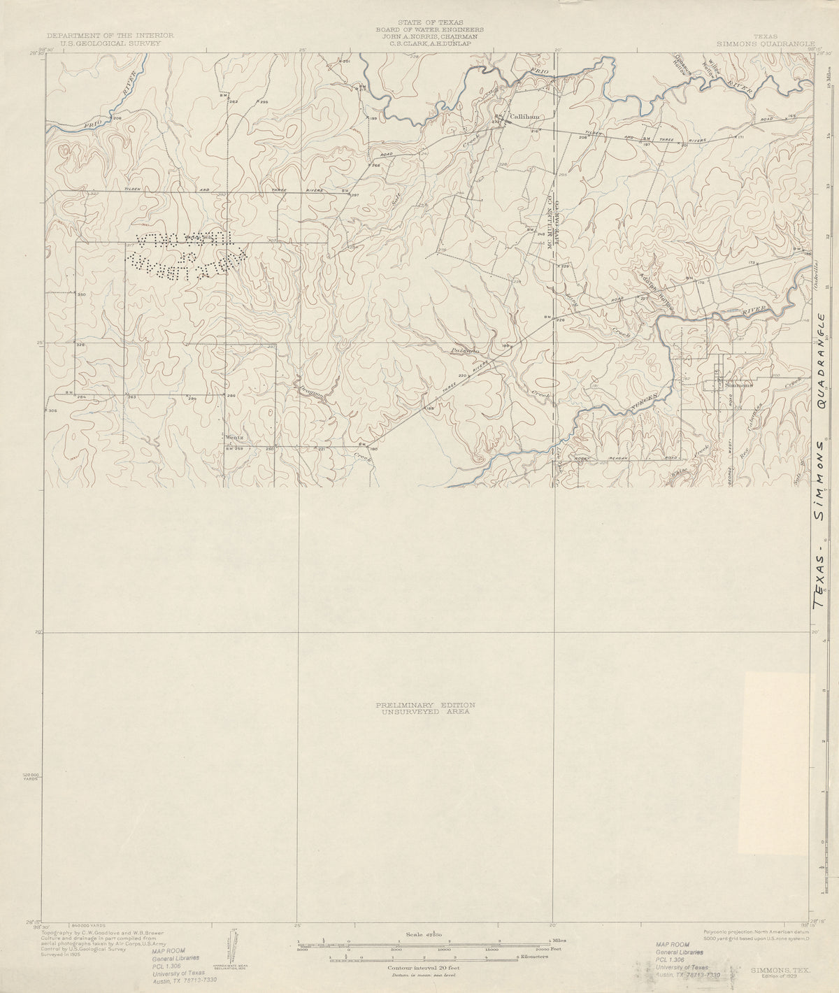 Simmons 1925, USGS