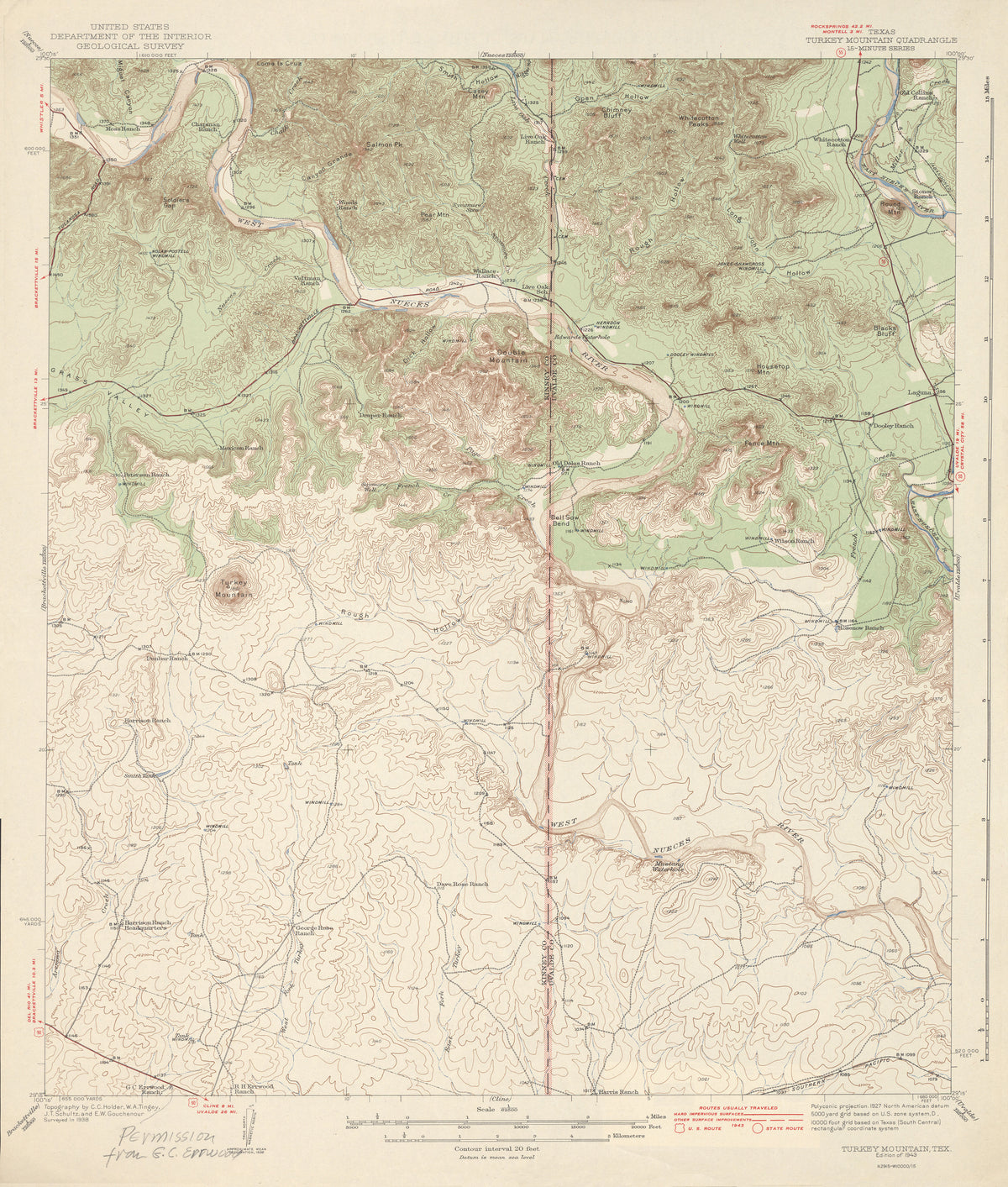 Turkey Mountain 1938, USGS