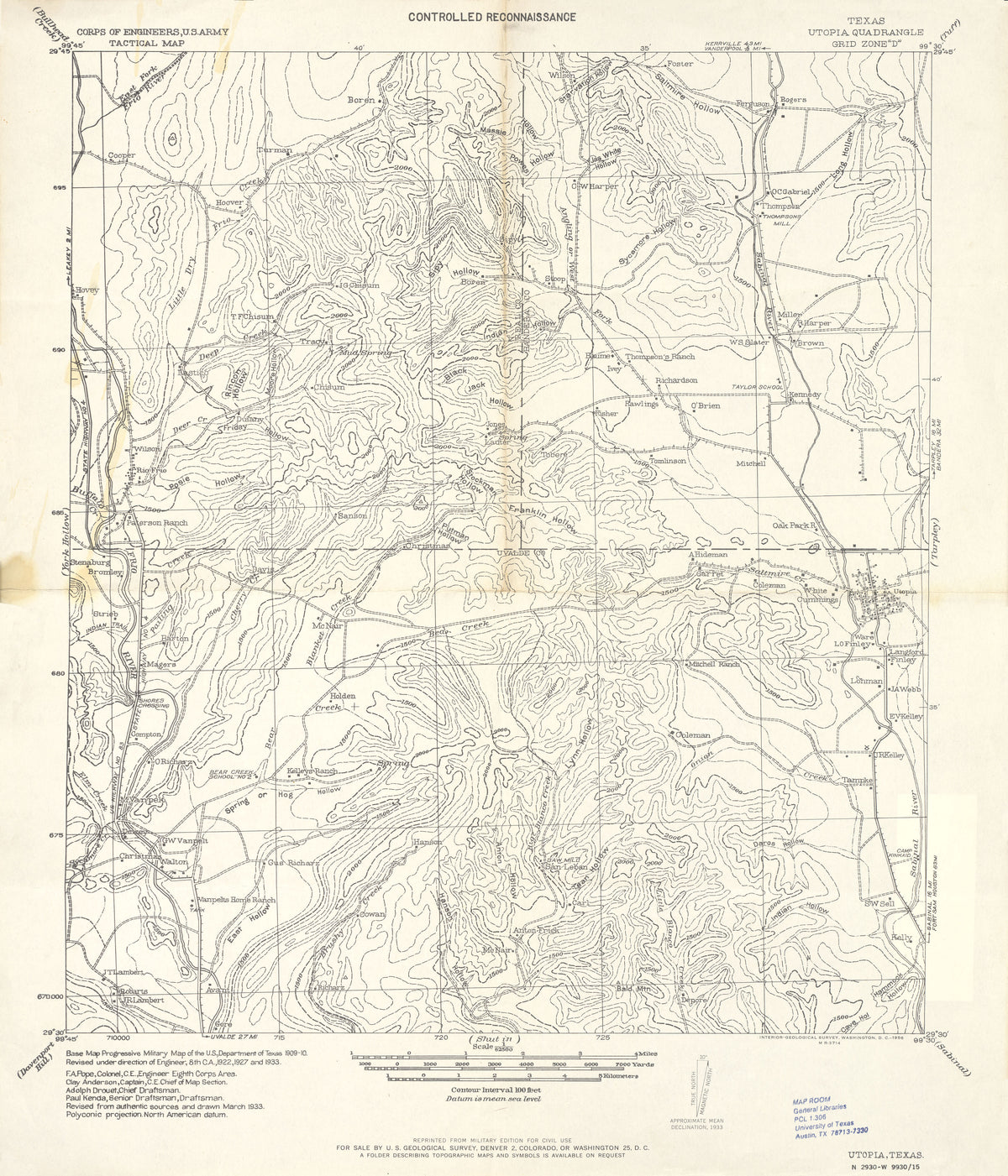 Utopia 1933, US Army Corps of Engineers