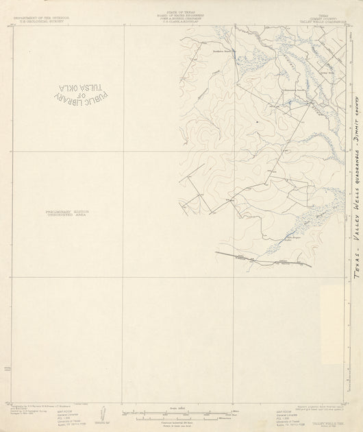 Dimmit County Texas historical topographic Map – Texas Map Store