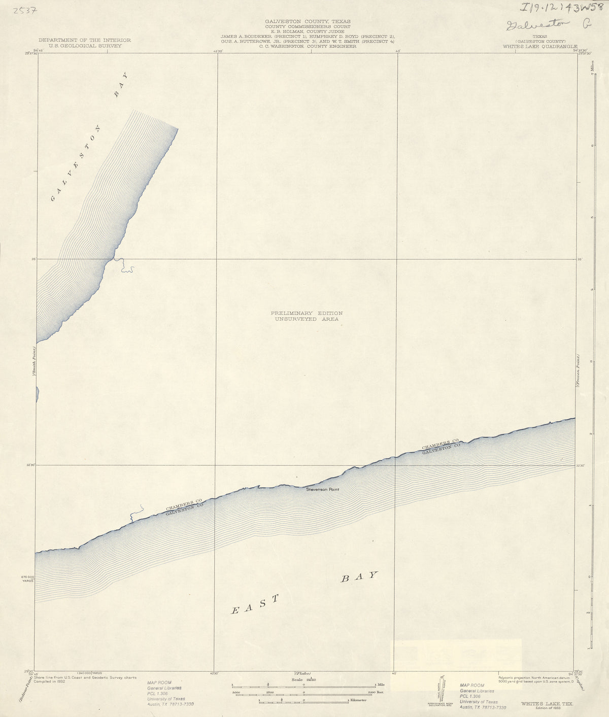 Whites Lake 1932, USGS