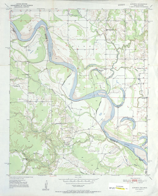 Red River County Texas historical topographic Map – Texas Map Store