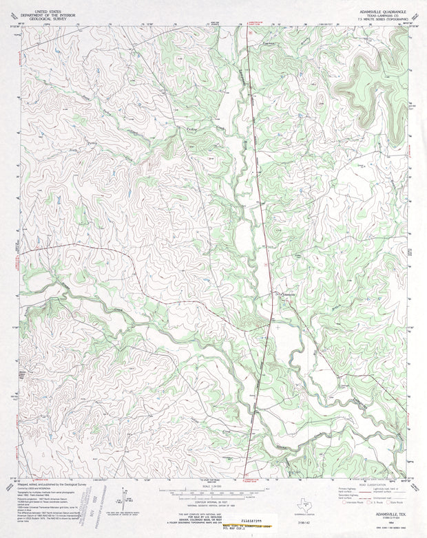 Adamsville 1954, USGS