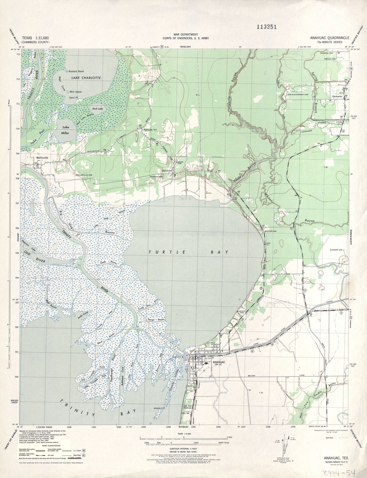 Anahuac 1942, US Army Corps of Engineers