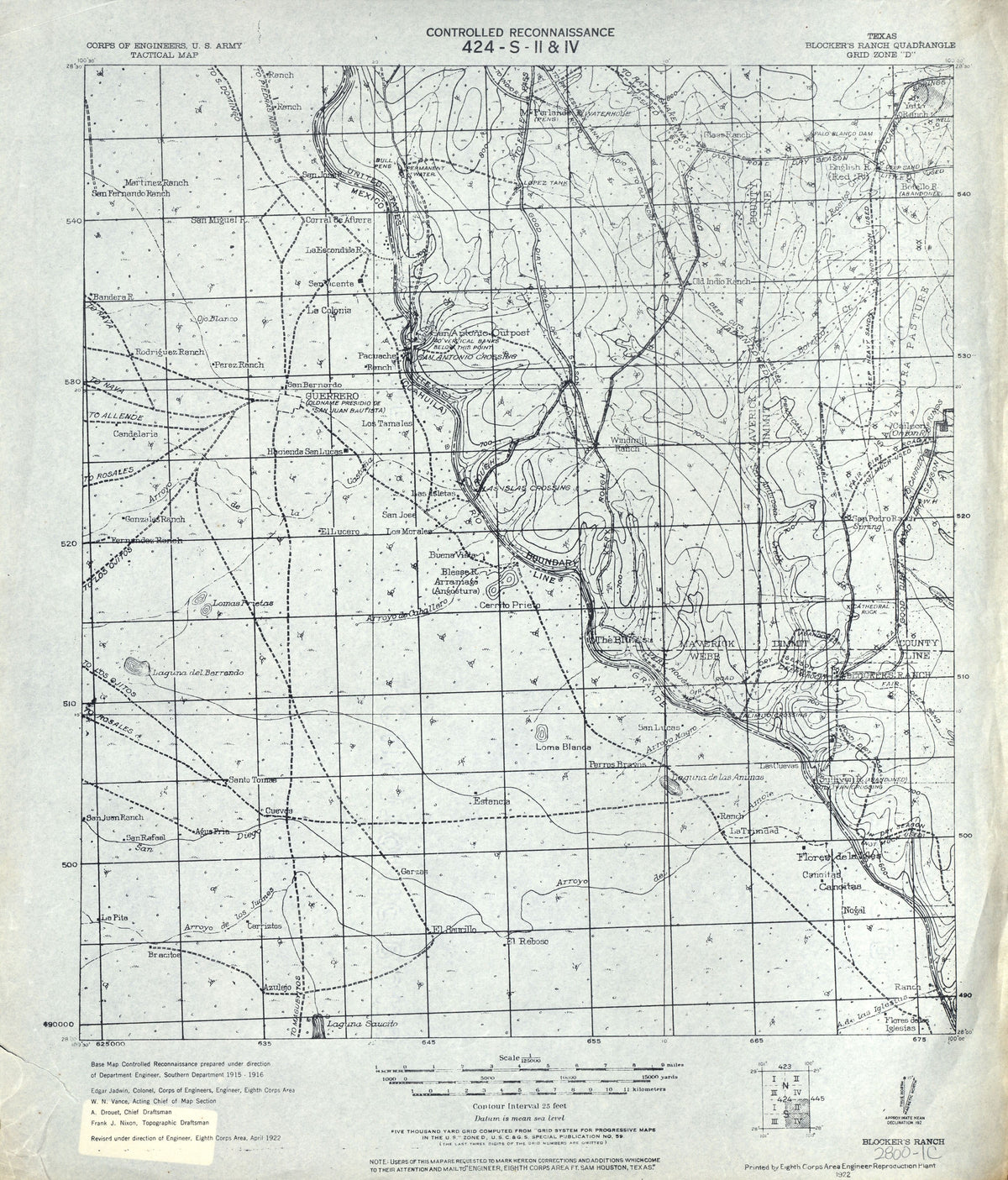 Blockers Ranch 1922, US Army Corps of Engineers