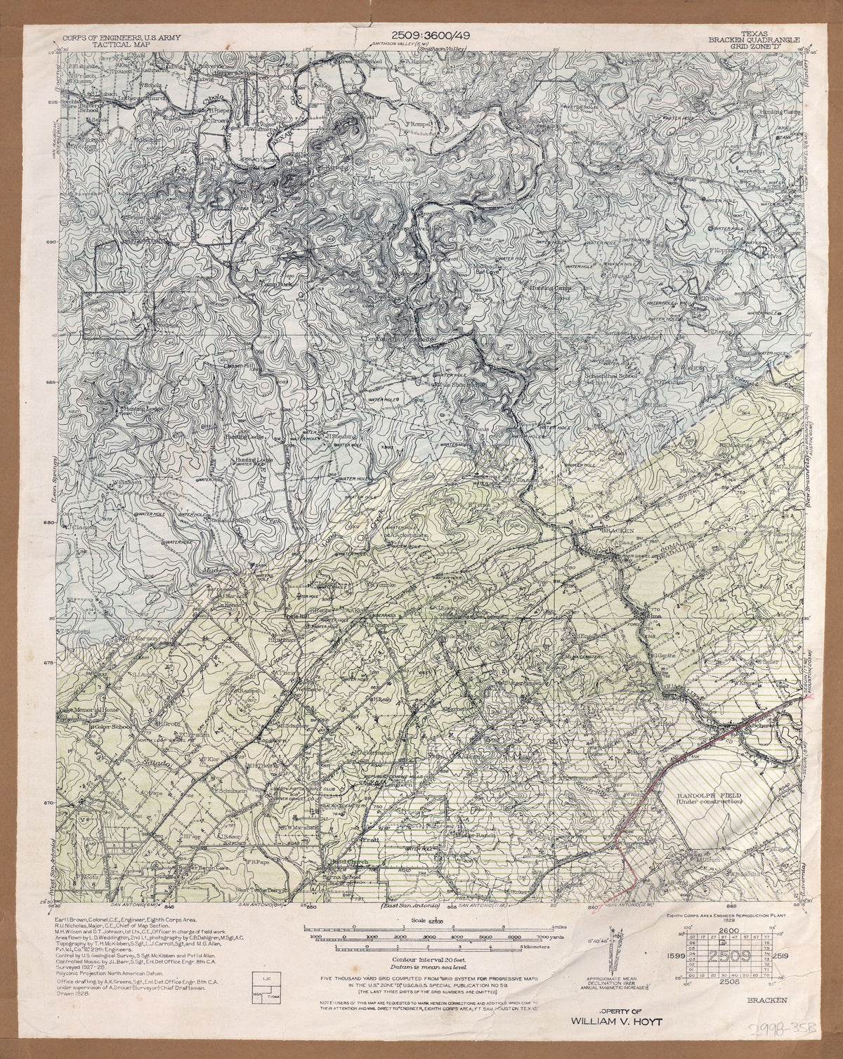 Bracken 1928, US Army Corps of Engineers