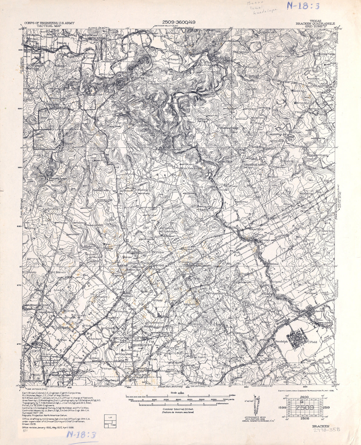 Bracken 1938, US Army Corps of Engineers