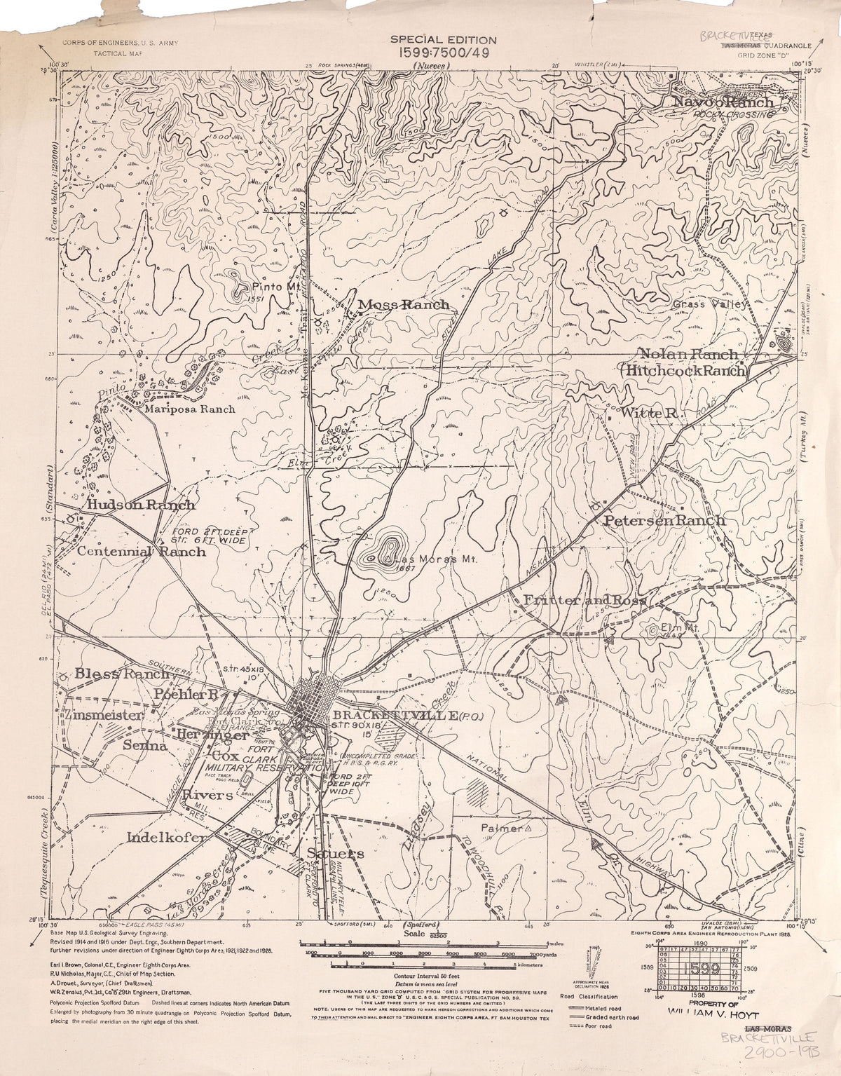 Brackettville 1928, US Army Corps of Engineers