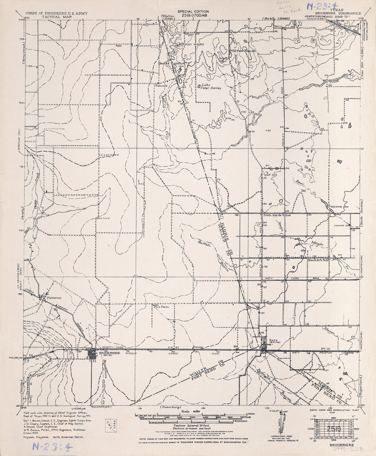 Brookshire 1915, US Army Corps of Engineers