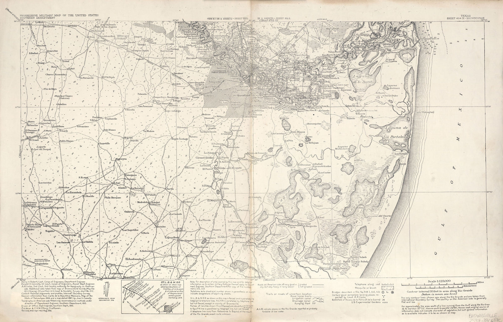 Brownsville 1916, US Army Corps of Engineers