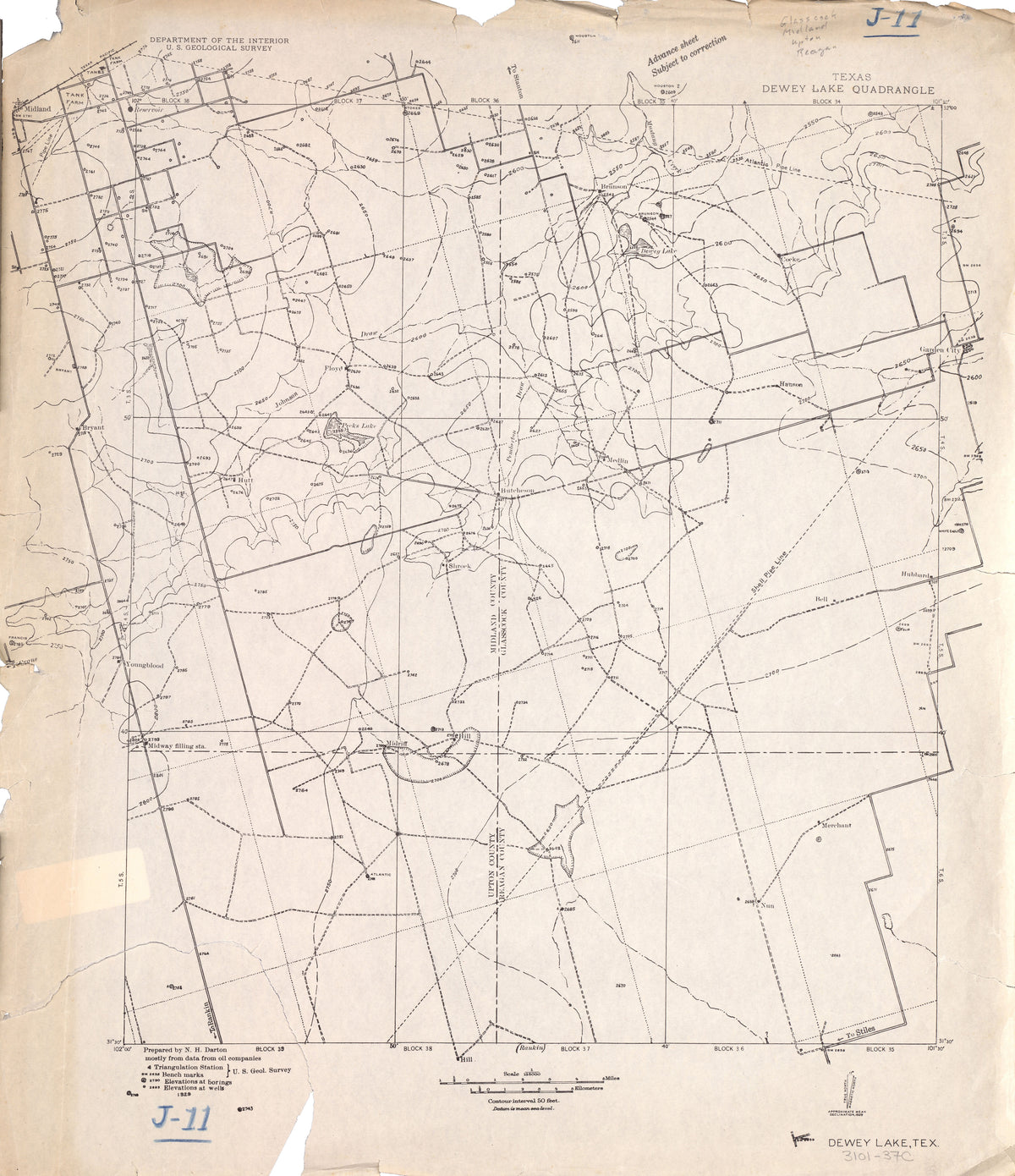 Dewey Lake 1929, US Army Corps of Engineers