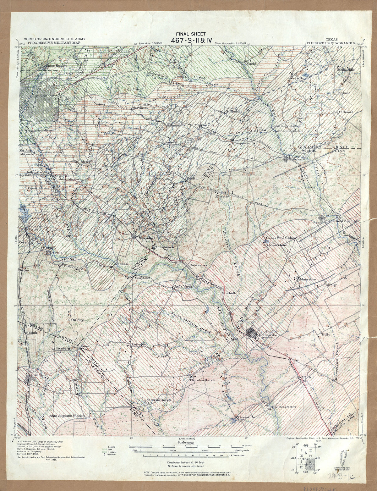 Floresville 1918, US Army Corps of Engineers