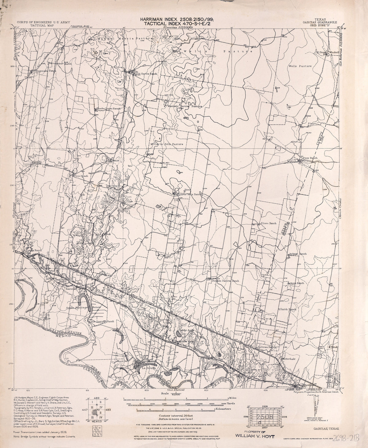 Garcias 1928, US Army Corps of Engineers