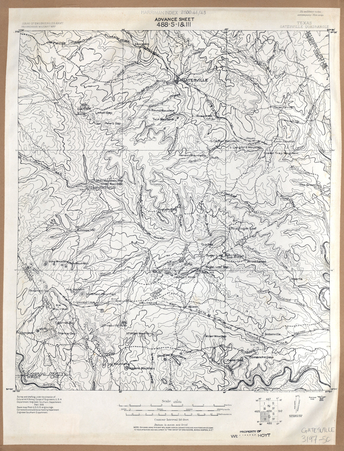 Gatesville 1918, US Army Corps of Engineers